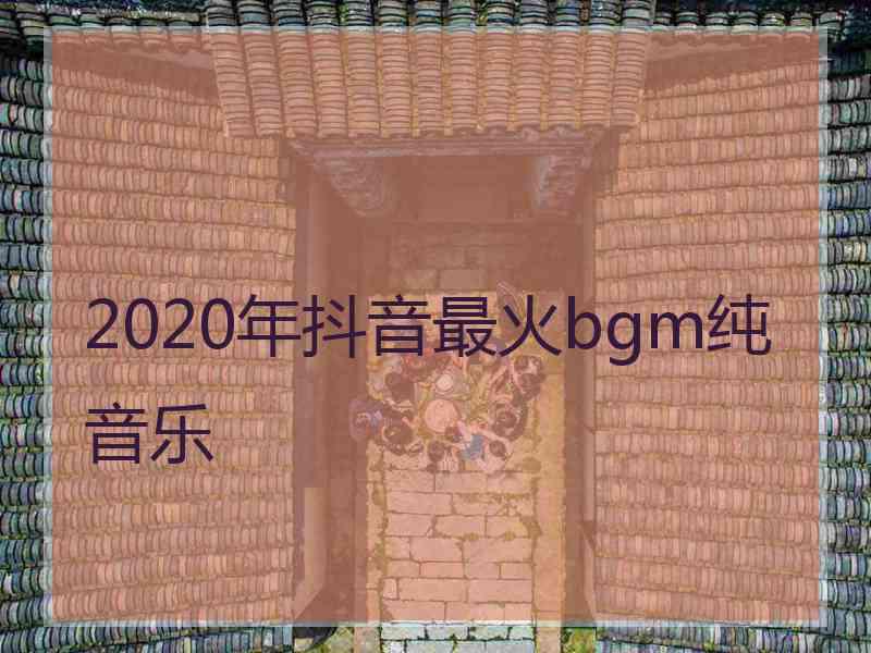 2020年抖音最火bgm纯音乐