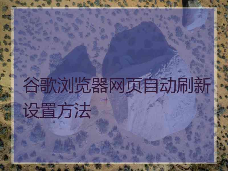 谷歌浏览器网页自动刷新设置方法