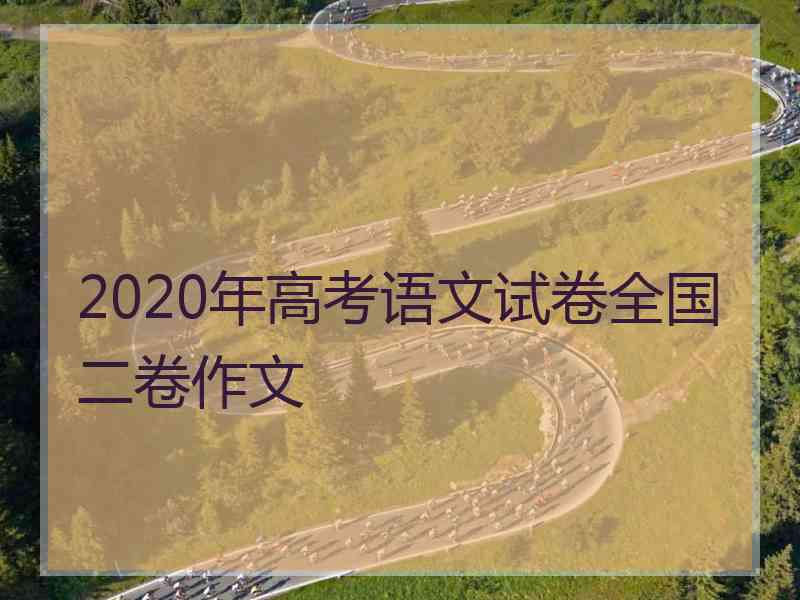 2020年高考语文试卷全国二卷作文