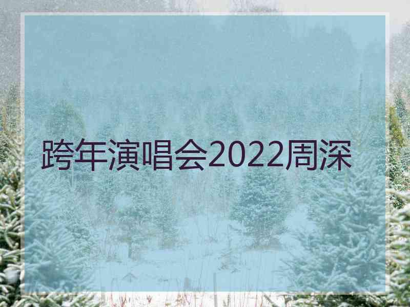 跨年演唱会2022周深