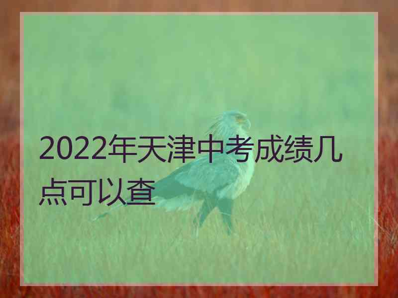 2022年天津中考成绩几点可以查