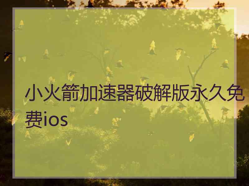 小火箭加速器破解版永久免费ios