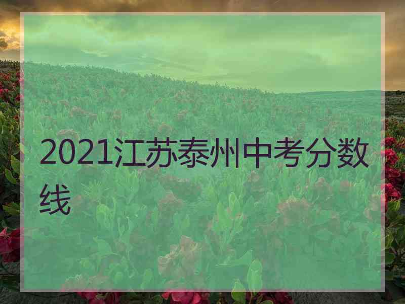 2021江苏泰州中考分数线