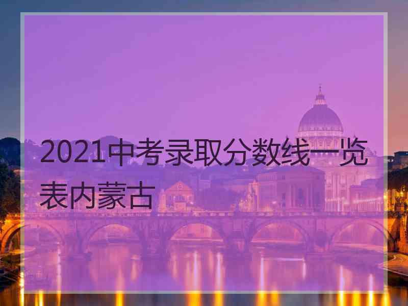 2021中考录取分数线一览表内蒙古