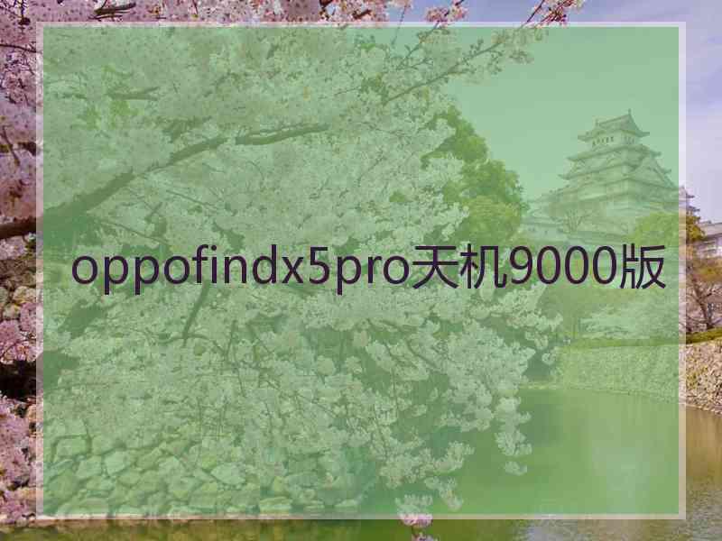 oppofindx5pro天机9000版