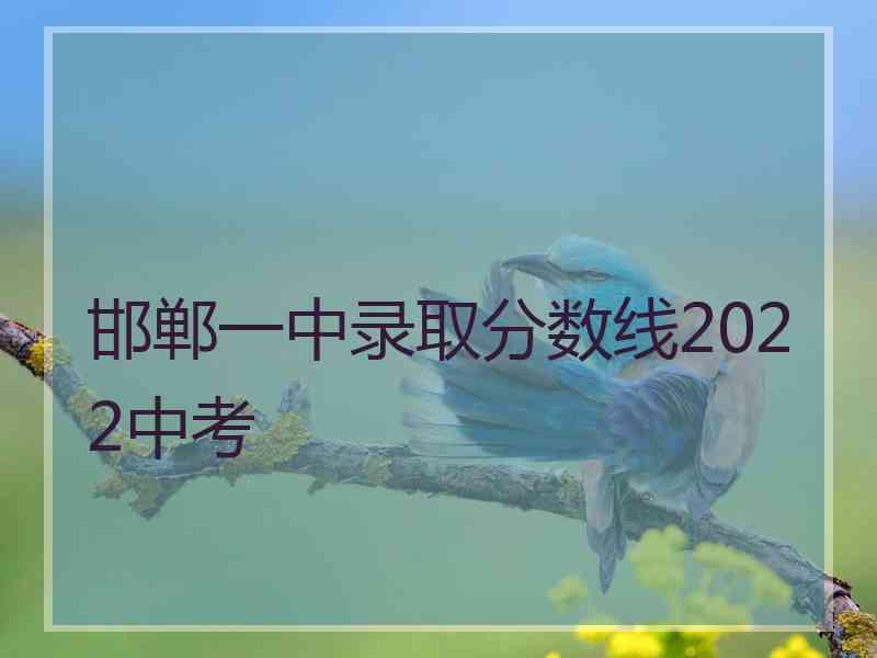 邯郸一中录取分数线2022中考