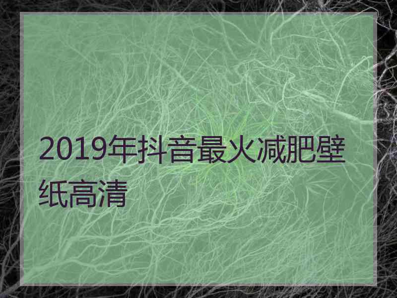 2019年抖音最火减肥壁纸高清