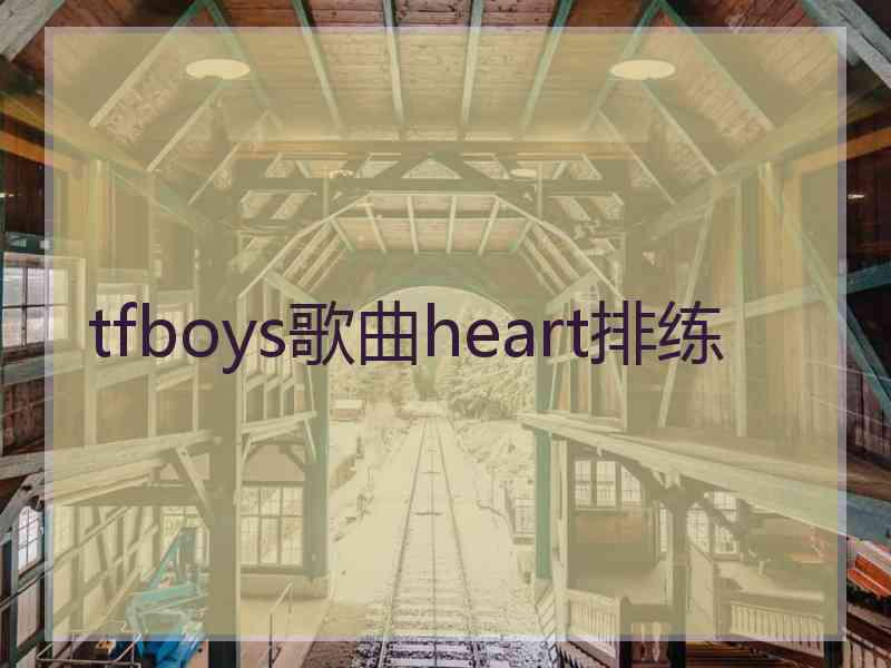 tfboys歌曲heart排练