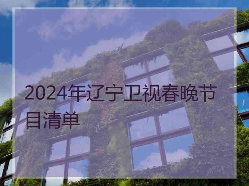 2024年辽宁卫视春晚节目清单