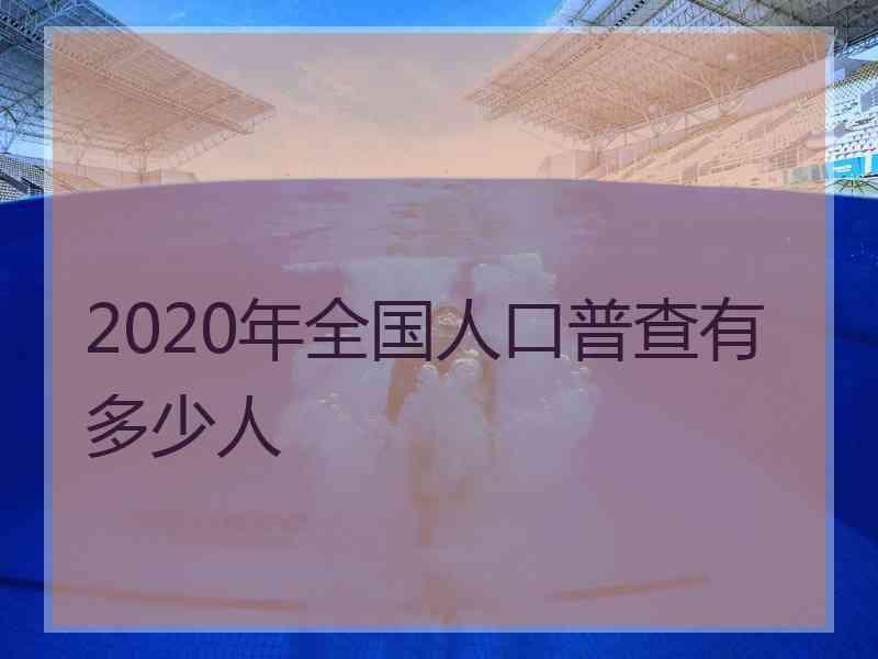 2020年全国人口普查有多少人