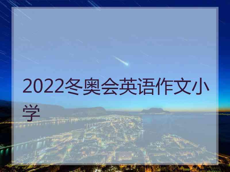 2022冬奥会英语作文小学