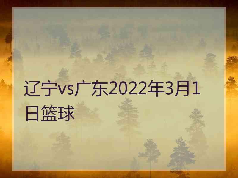 辽宁vs广东2022年3月1日篮球