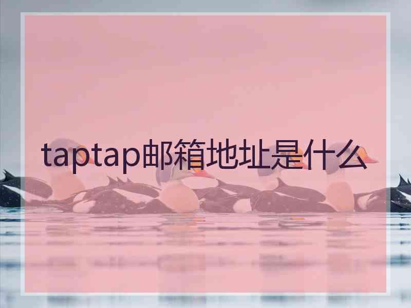 taptap邮箱地址是什么