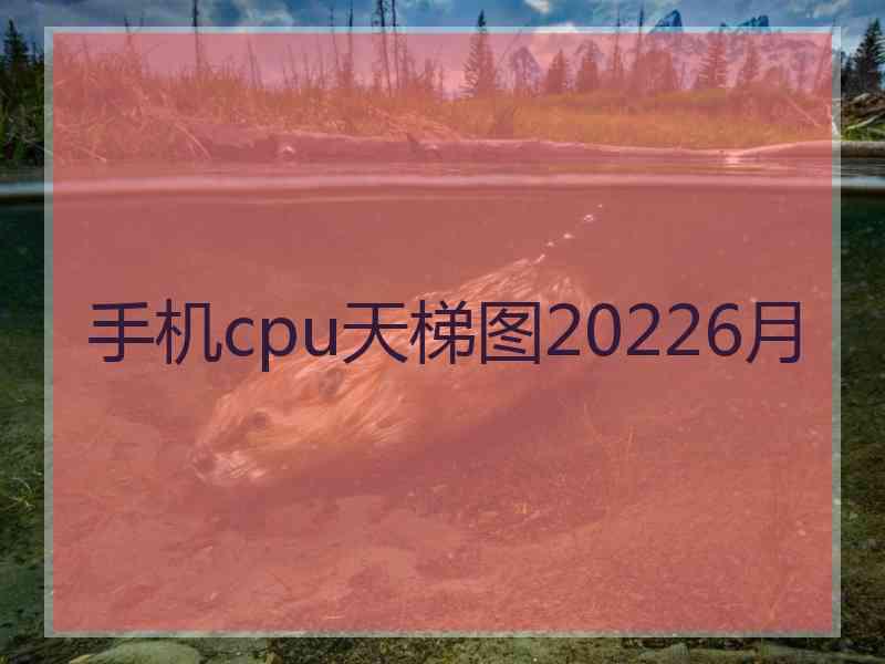 手机cpu天梯图20226月