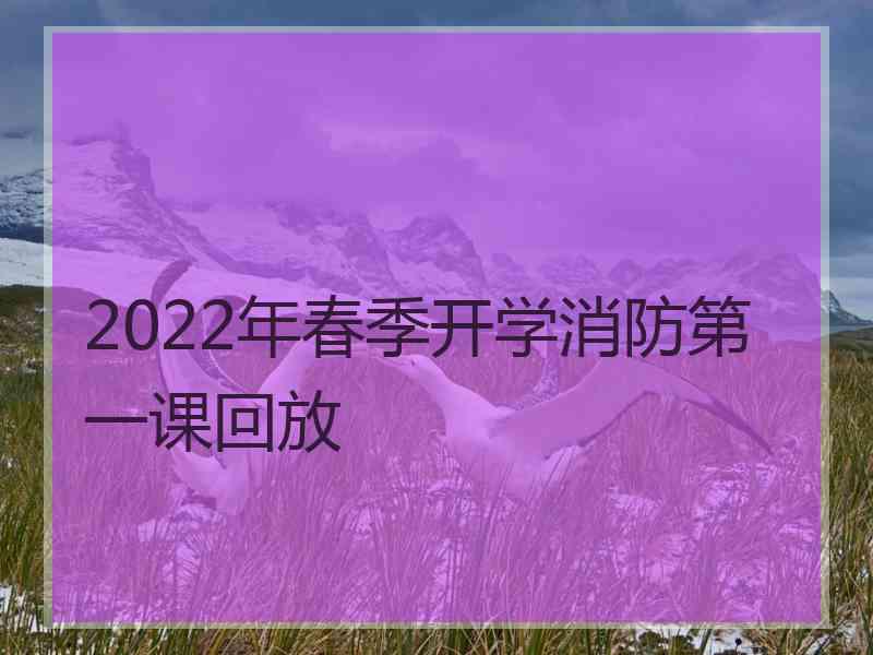 2022年春季开学消防第一课回放