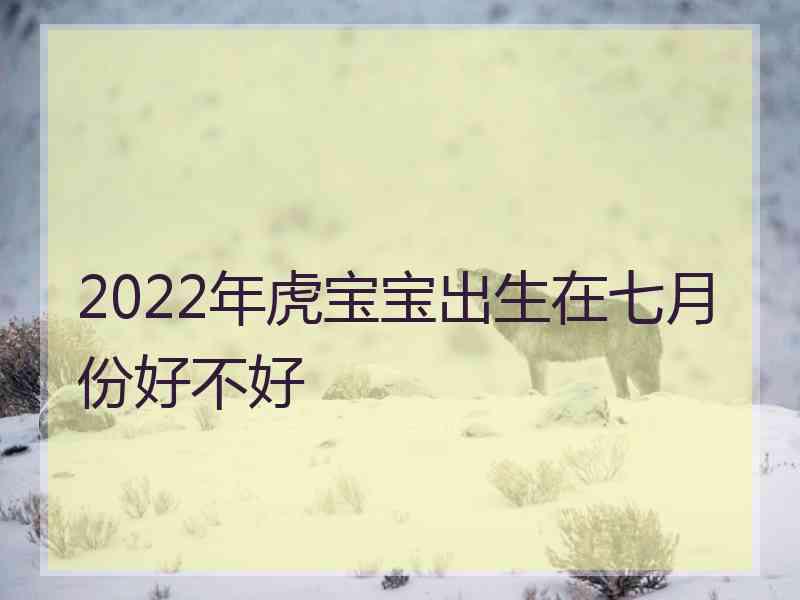 2022年虎宝宝出生在七月份好不好