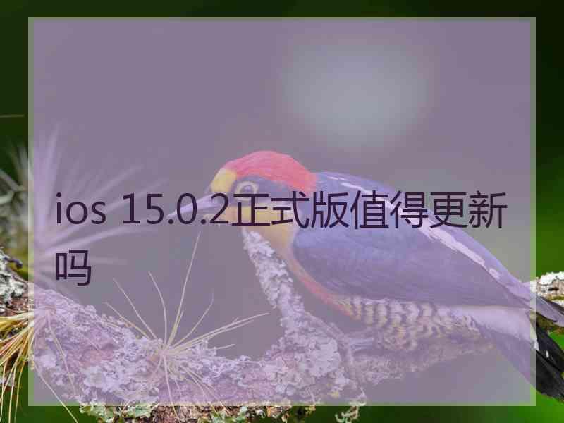 ios 15.0.2正式版值得更新吗