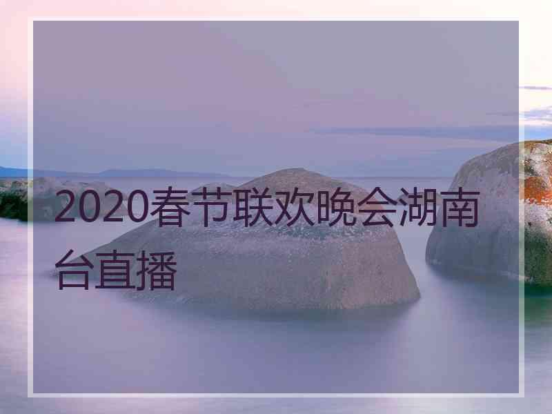 2020春节联欢晚会湖南台直播