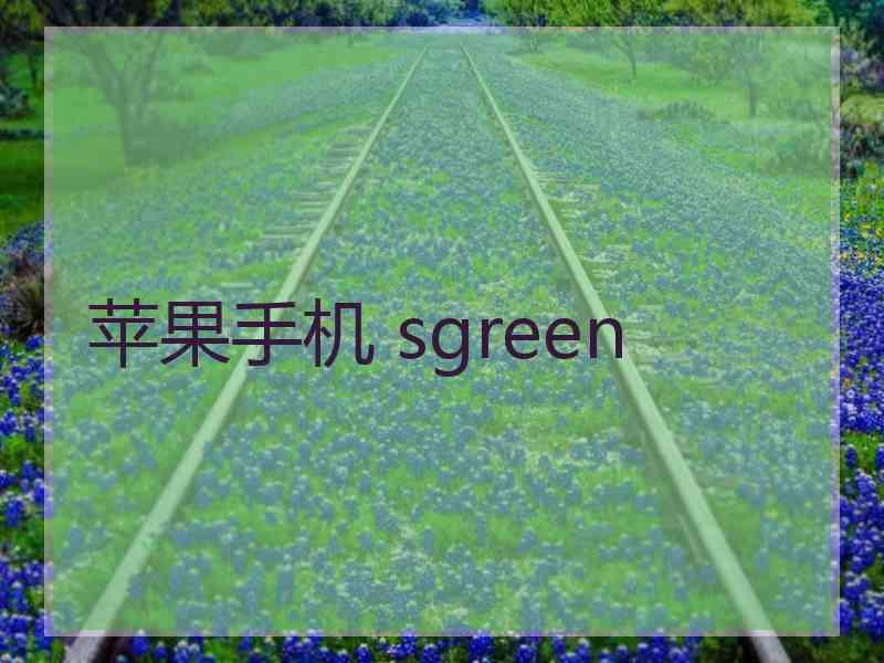 苹果手机 sgreen