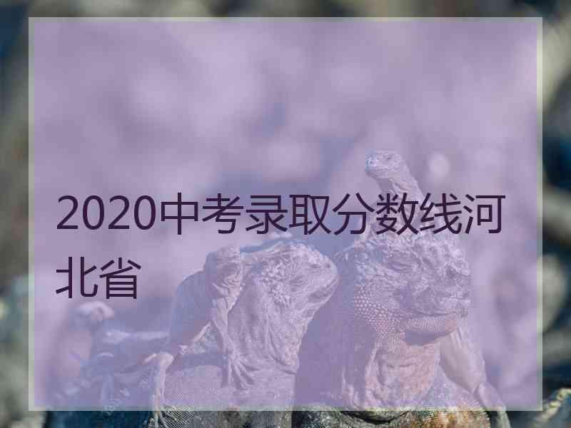 2020中考录取分数线河北省