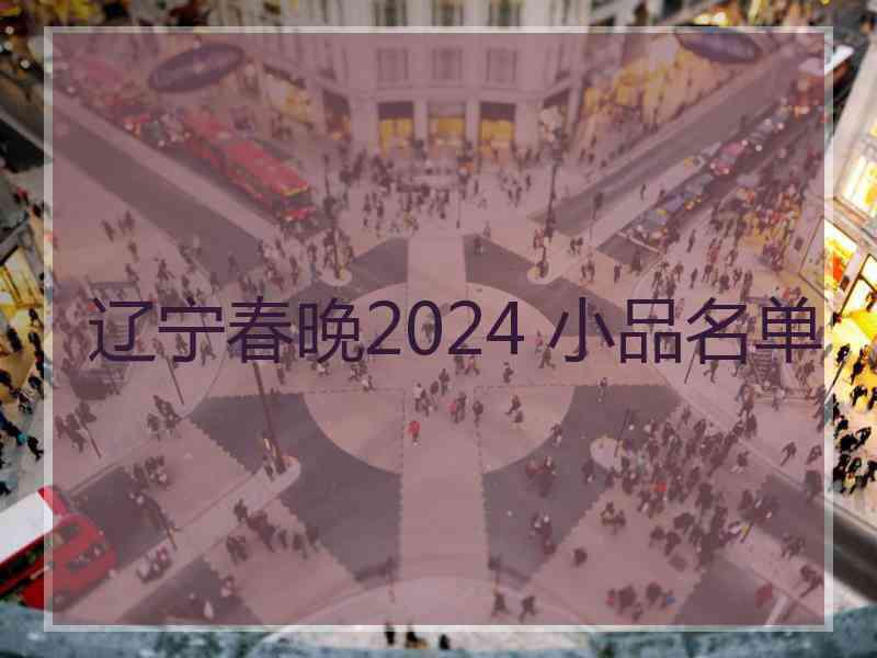 辽宁春晚2024 小品名单