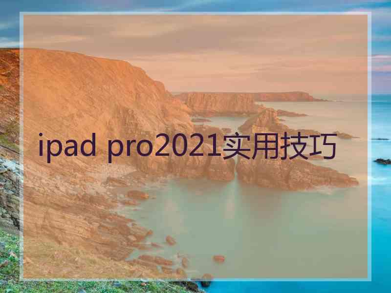 ipad pro2021实用技巧