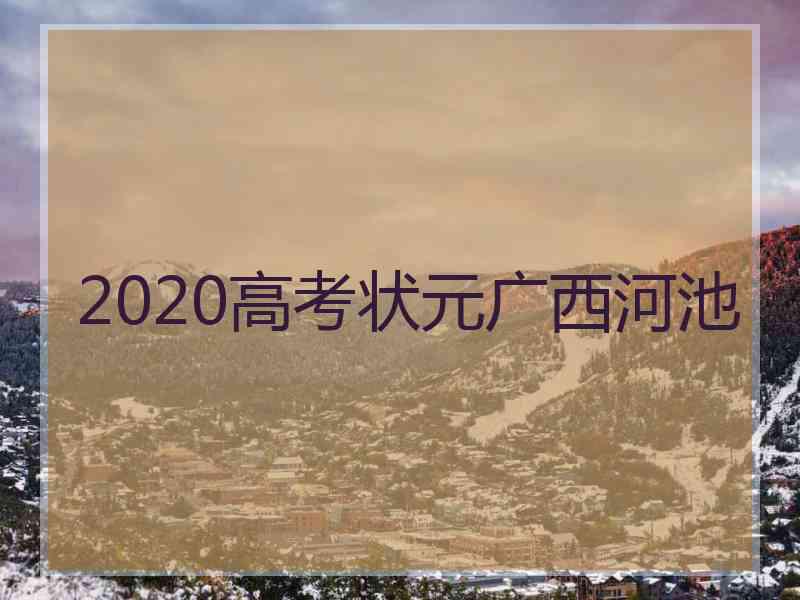 2020高考状元广西河池