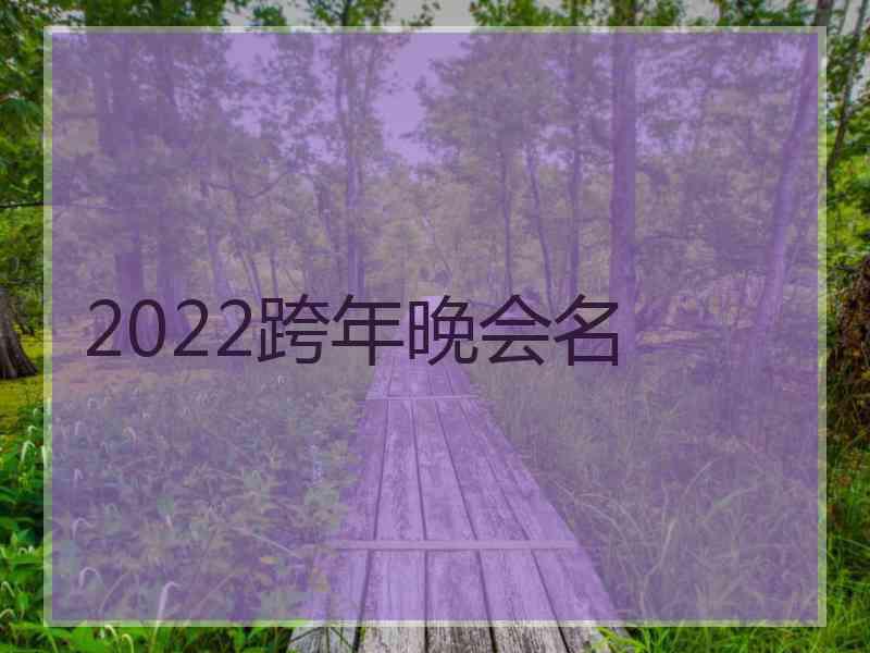 2022跨年晚会名