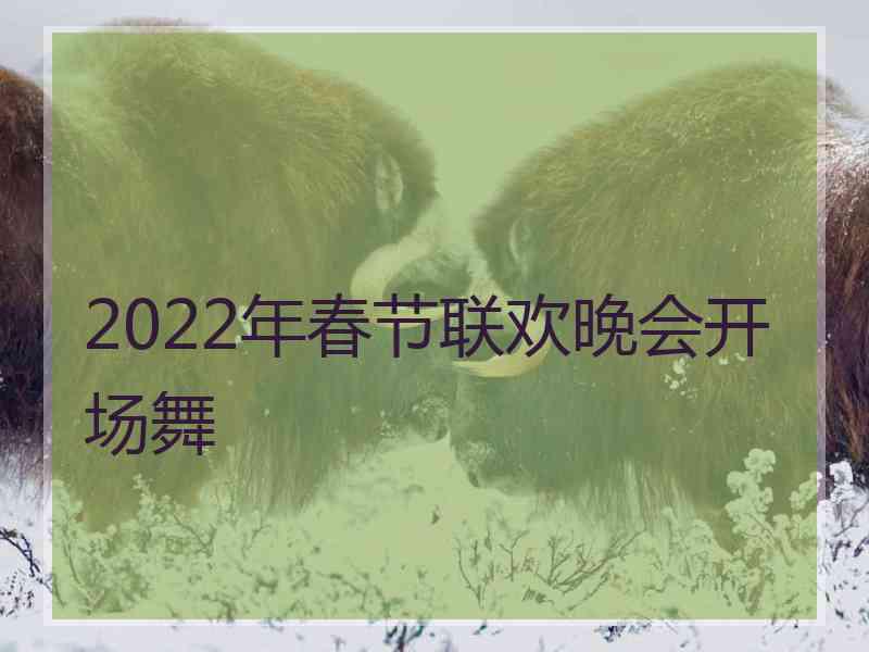 2022年春节联欢晚会开场舞