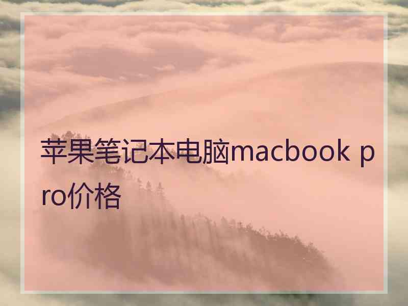 苹果笔记本电脑macbook pro价格