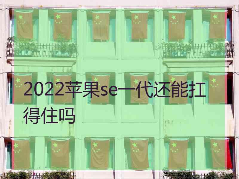 2022苹果se一代还能扛得住吗