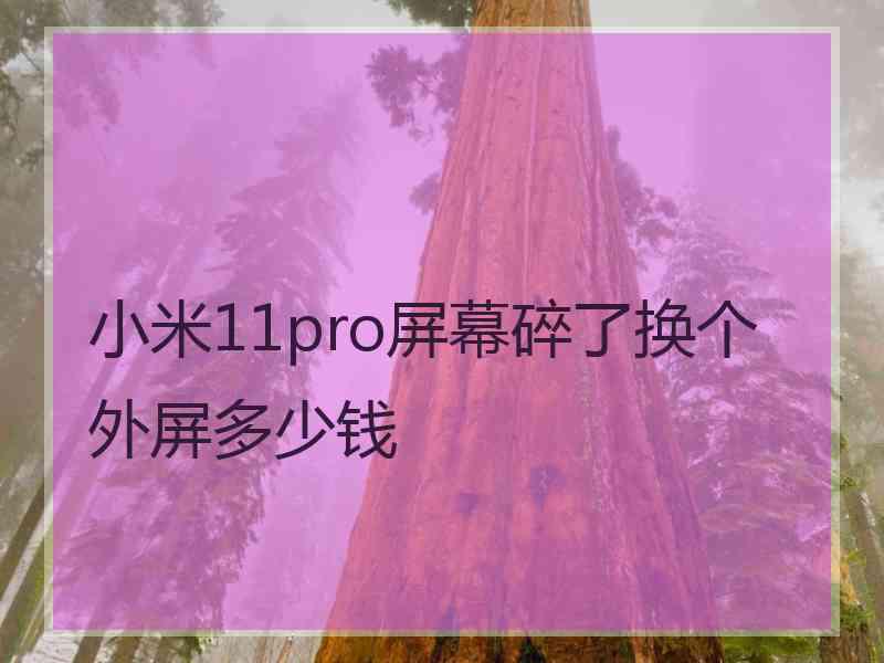 小米11pro屏幕碎了换个外屏多少钱