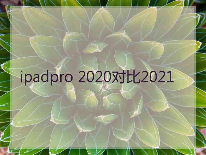 ipadpro 2020对比2021