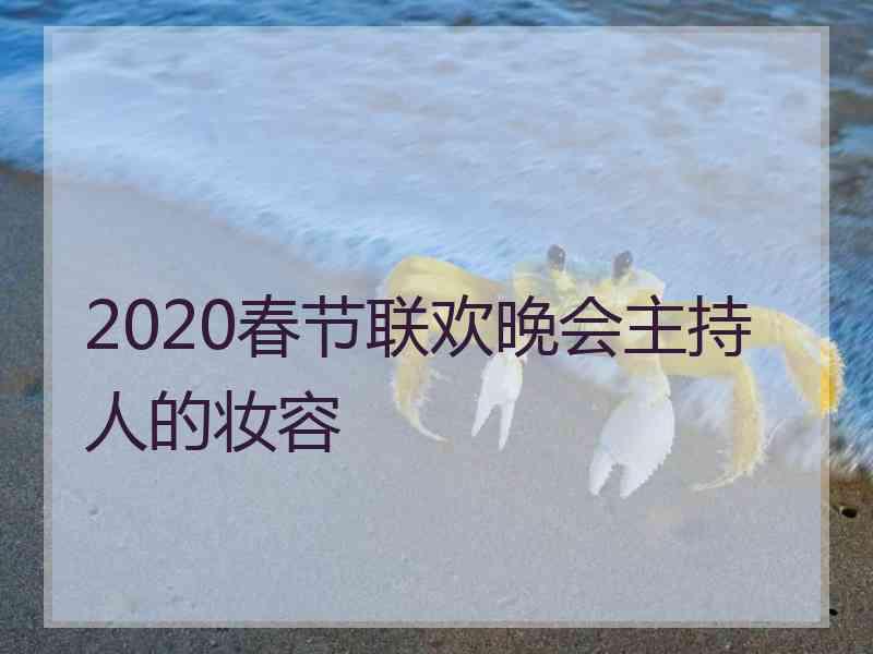 2020春节联欢晚会主持人的妆容