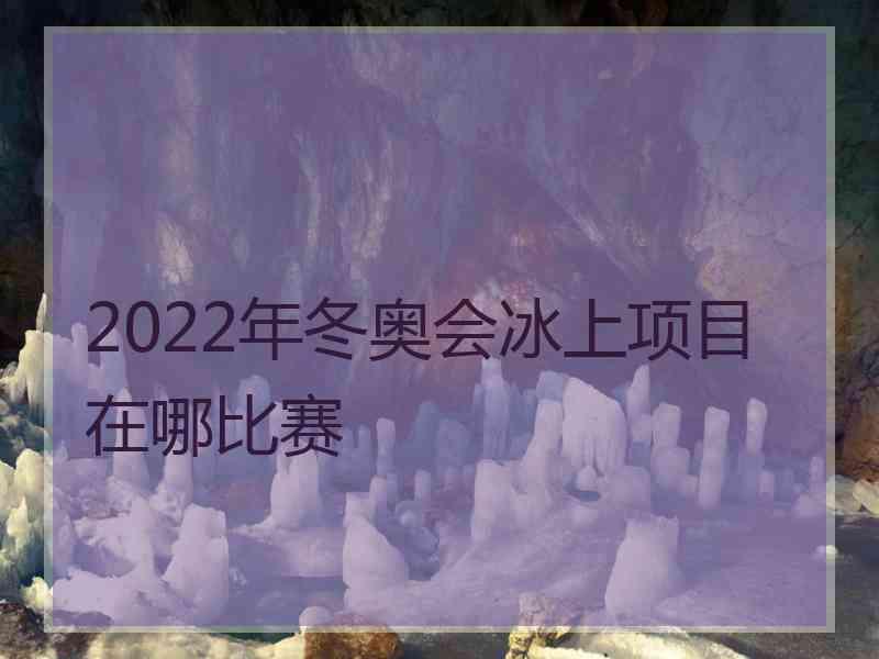 2022年冬奥会冰上项目在哪比赛