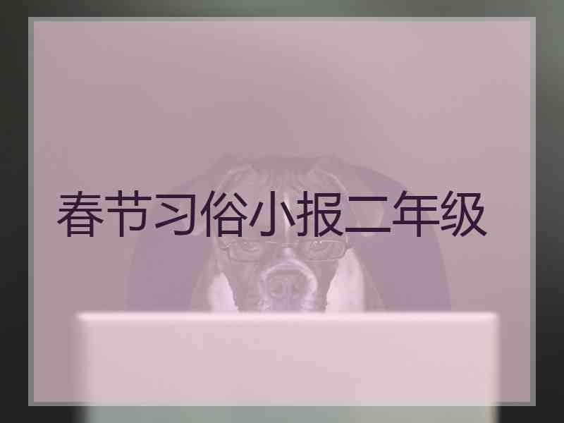 春节习俗小报二年级