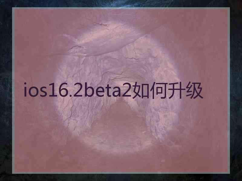 ios16.2beta2如何升级