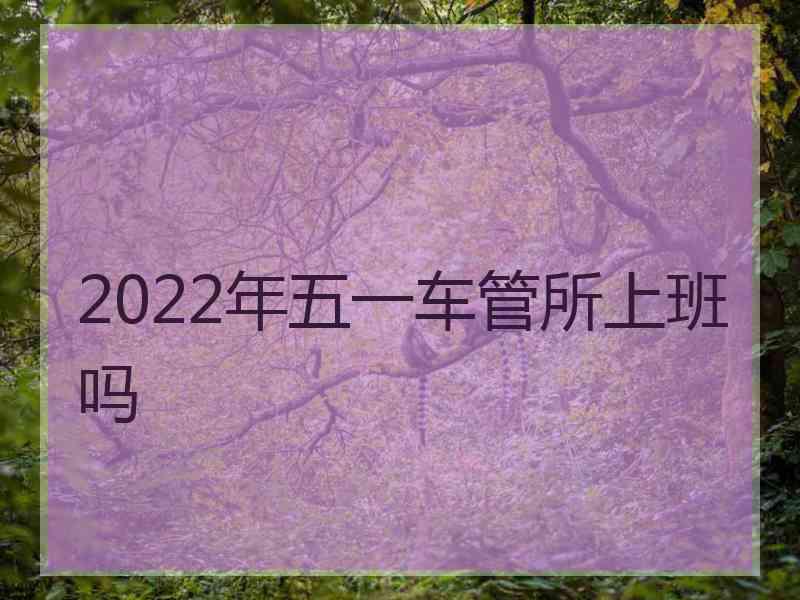 2022年五一车管所上班吗