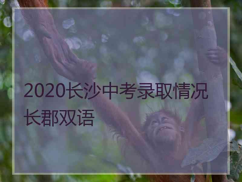 2020长沙中考录取情况长郡双语