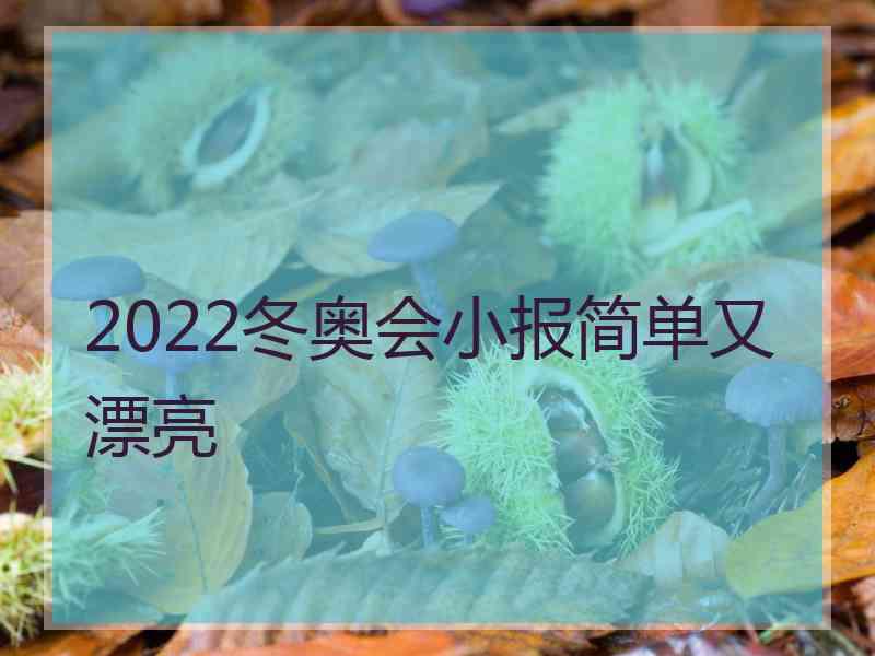 2022冬奥会小报简单又漂亮