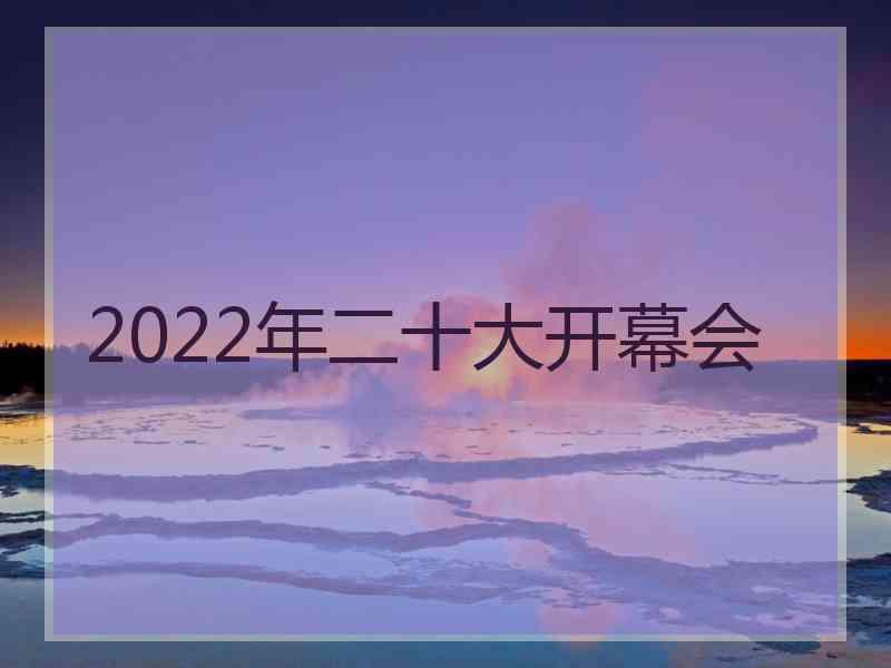 2022年二十大开幕会