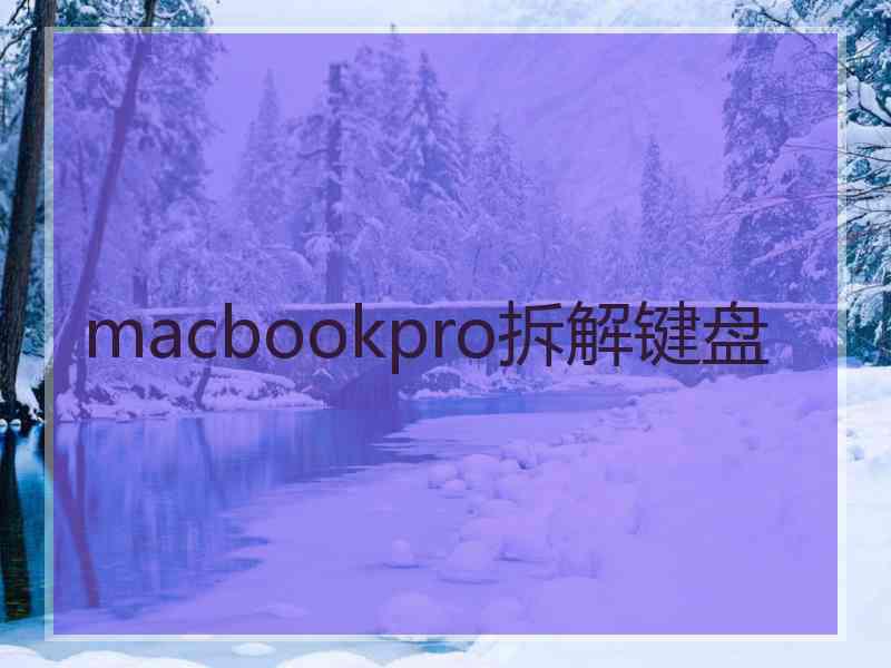 macbookpro拆解键盘