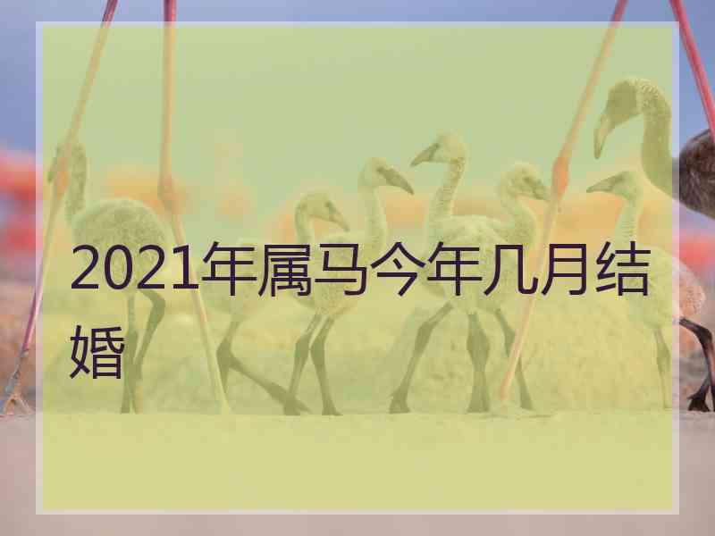 2021年属马今年几月结婚