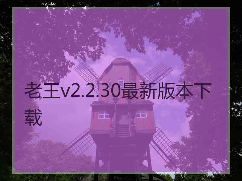 老王v2.2.30最新版本下载