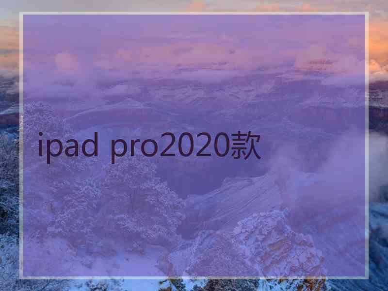 ipad pro2020款