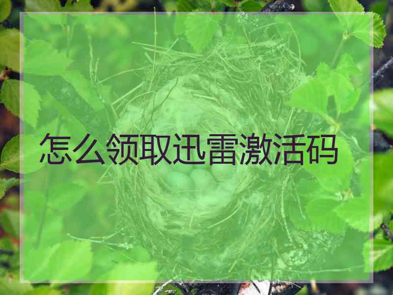 怎么领取迅雷激活码