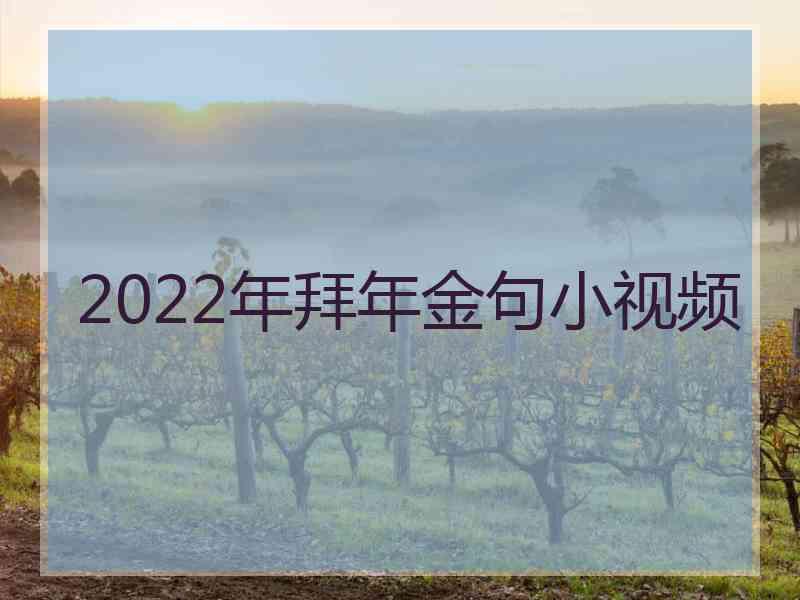 2022年拜年金句小视频