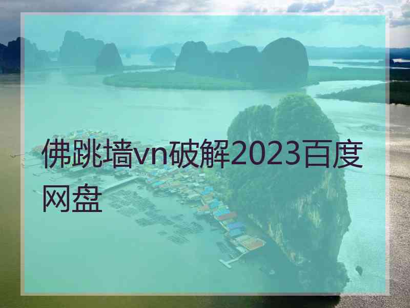 佛跳墙vn破解2023百度网盘