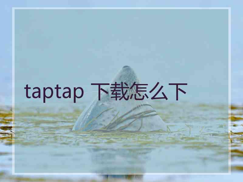 taptap 下载怎么下