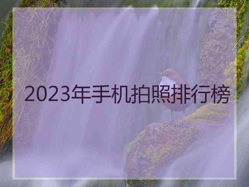 2023年手机拍照排行榜